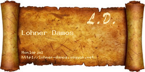 Lohner Damos névjegykártya